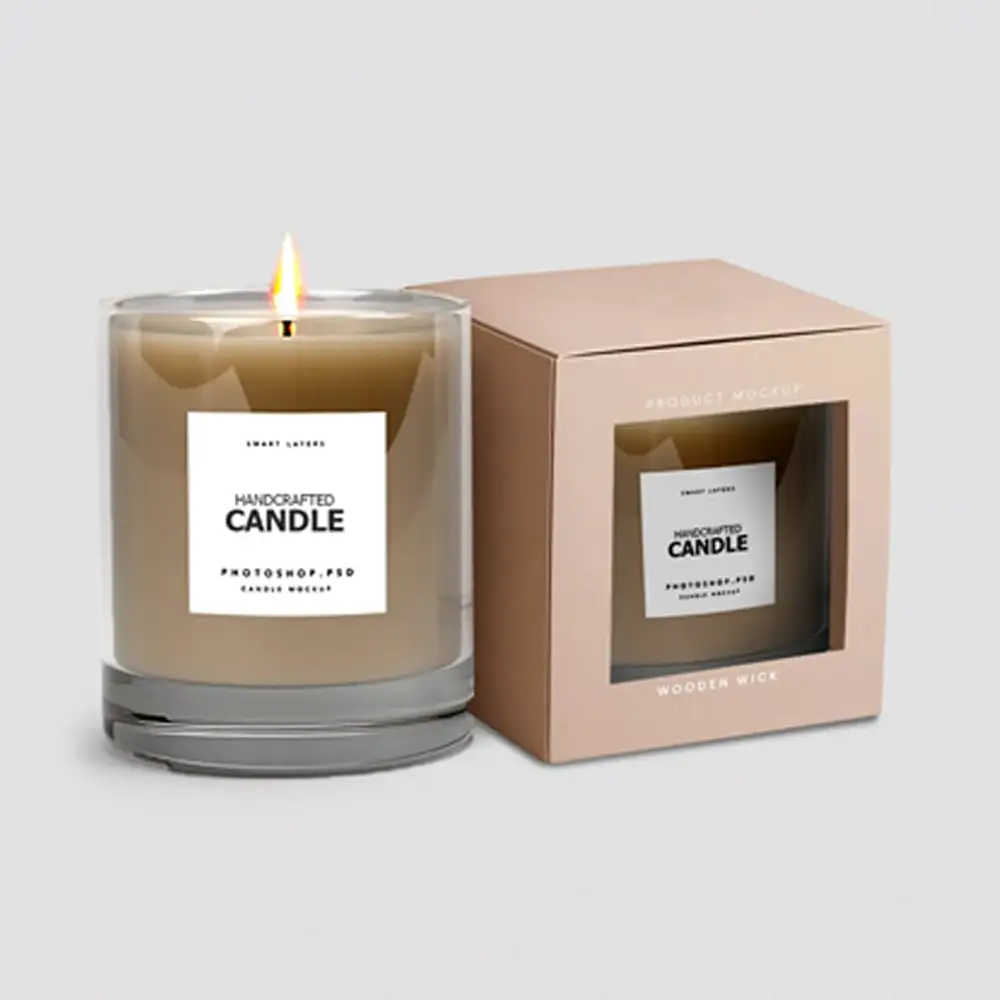 candle packaging boxes eith clear window