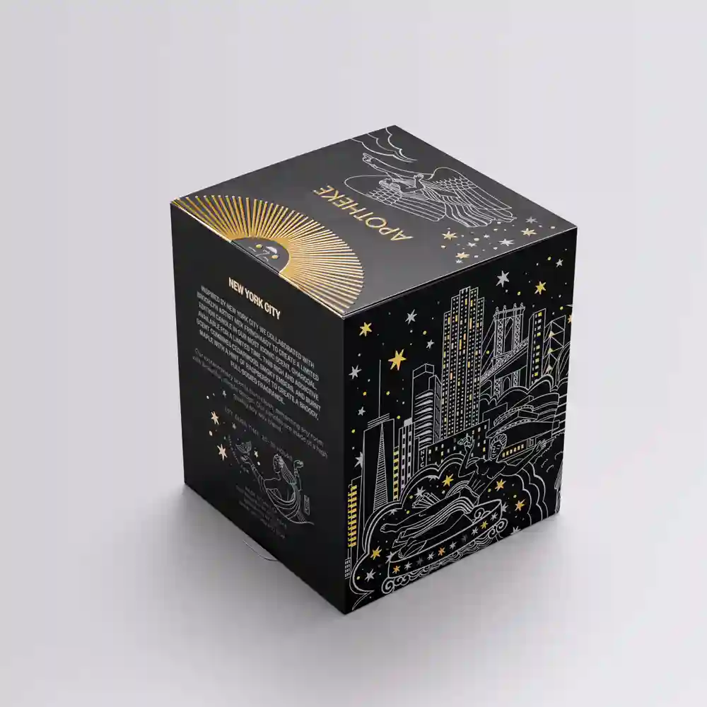 custom candle boxes with gold foiling