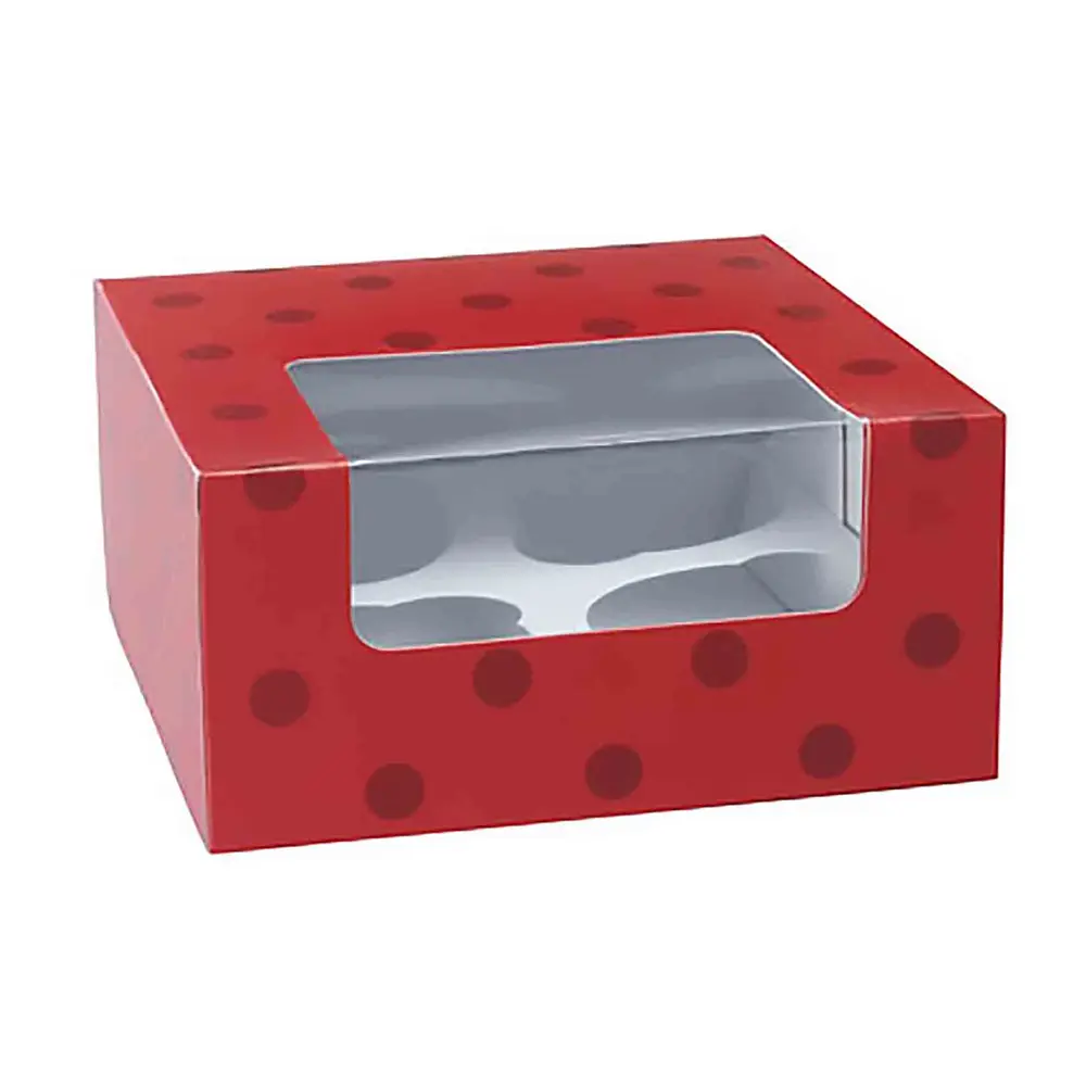 custom cupcake boxes with clear PET window