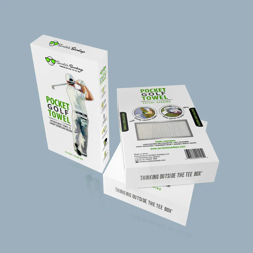 custom golf towel packaging boxes