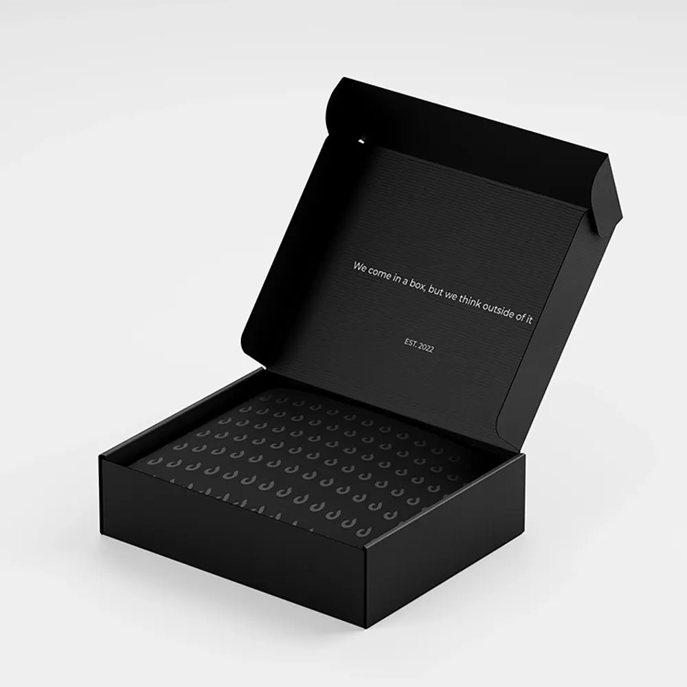 custom size black mailer box