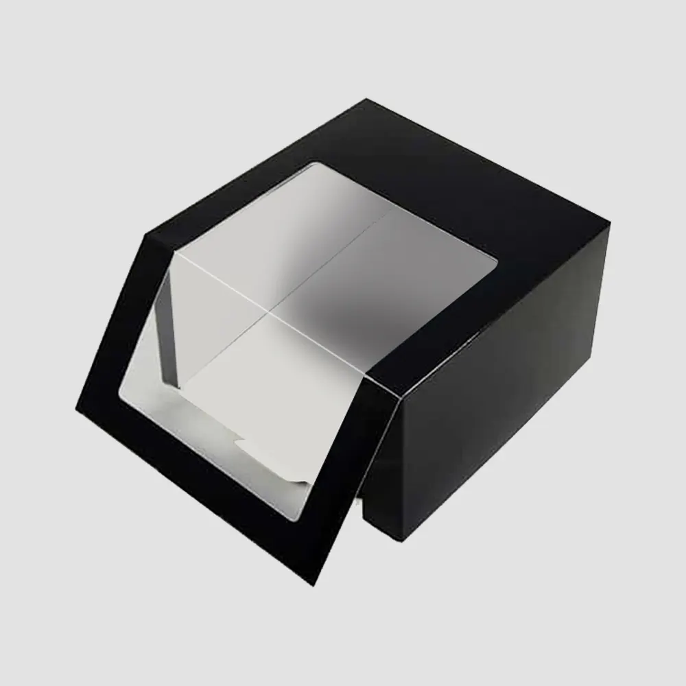 hat boxes with clear window