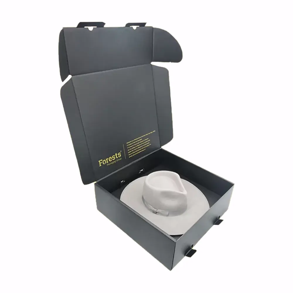 hat boxes with tab lock