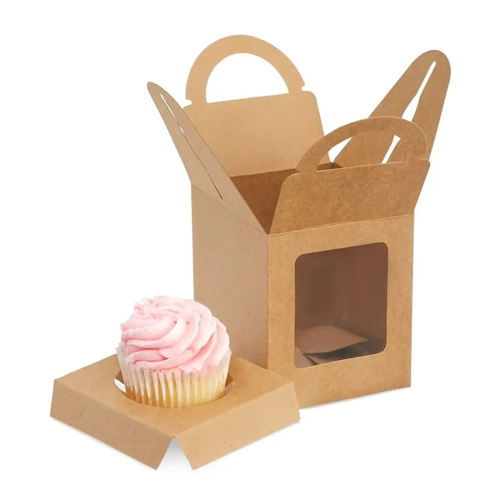 kraft individual cupcake boxes