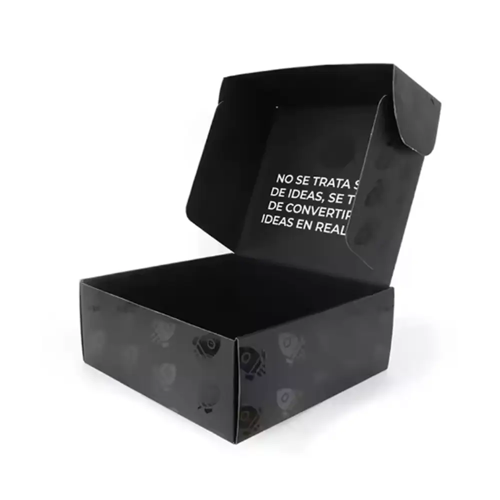 matte black spot u.v mailer boxes wholesale
