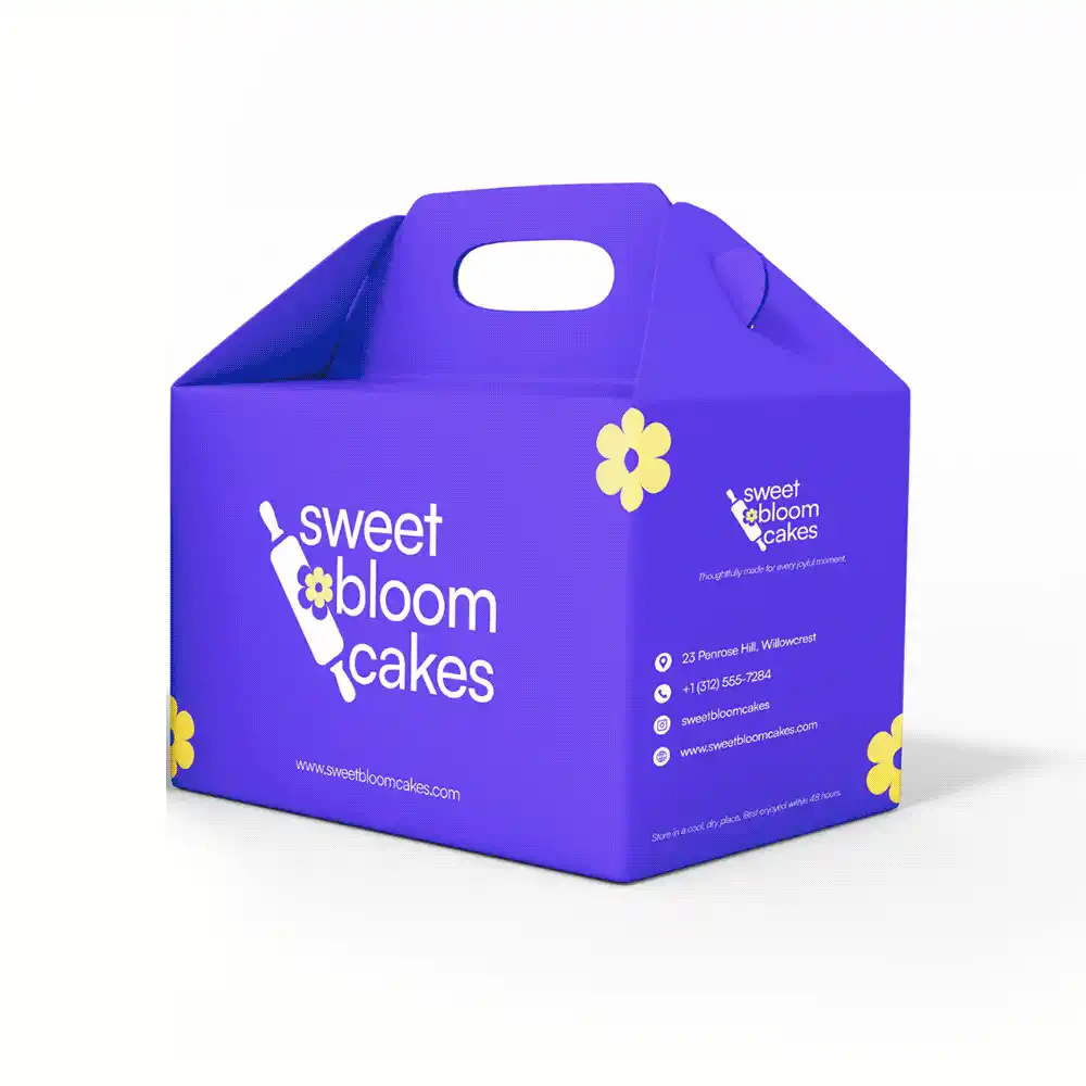 personalized cake carrier boxes