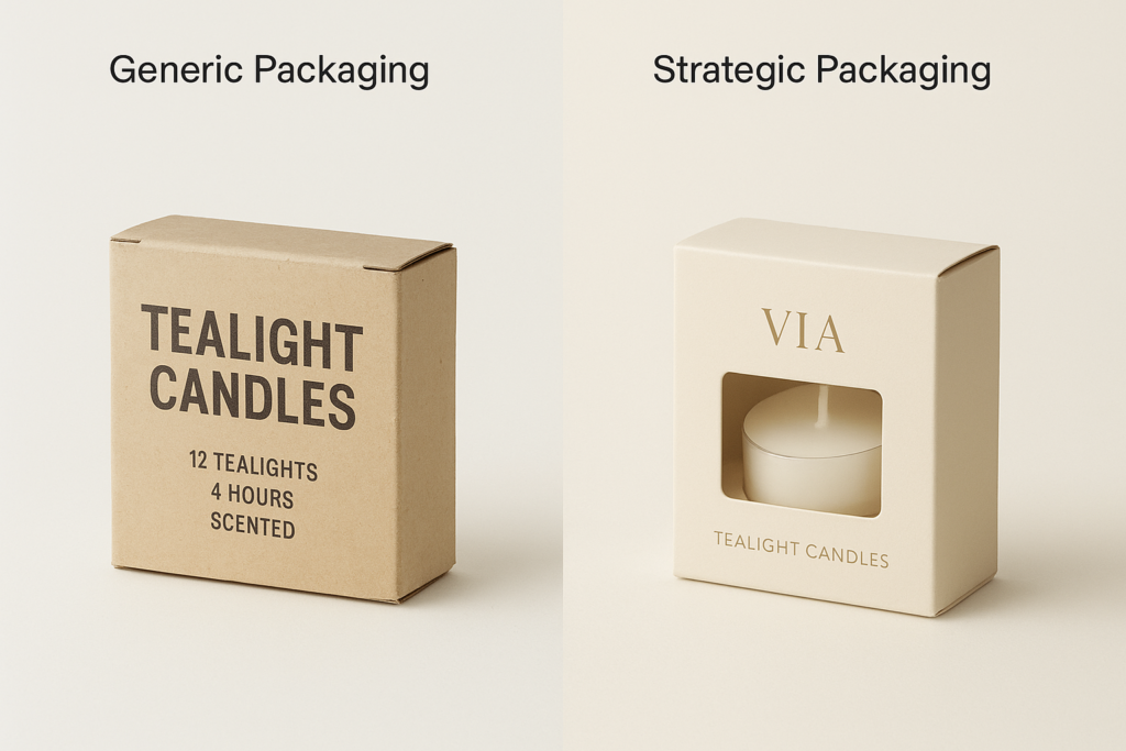 generic vs branded tealight candle boxes