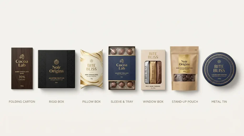 7 chocolate packaging box types