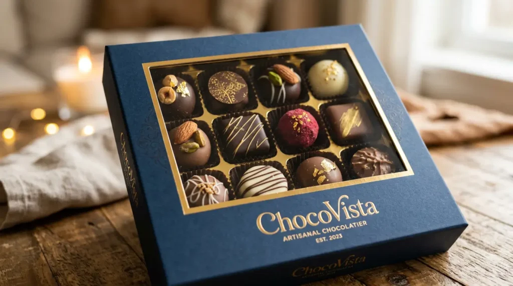Chocolate box with window