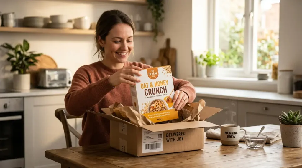 cereal packaging unboxing