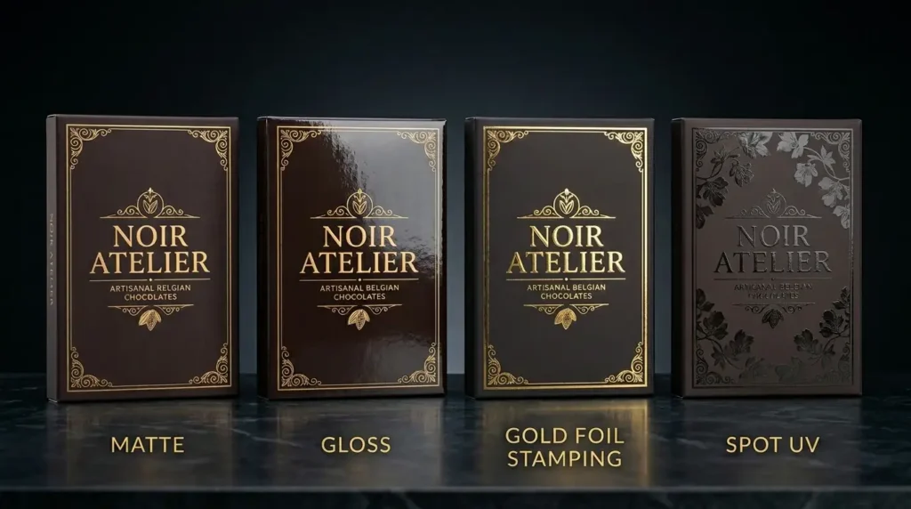 chocolate packaging finishes types