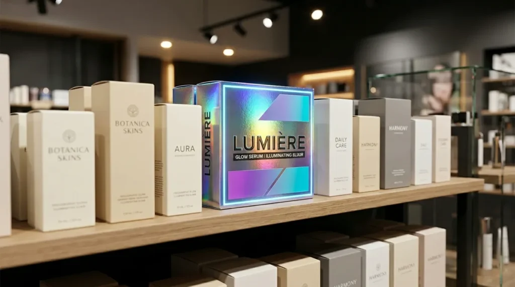holographic boxes retail shelf display