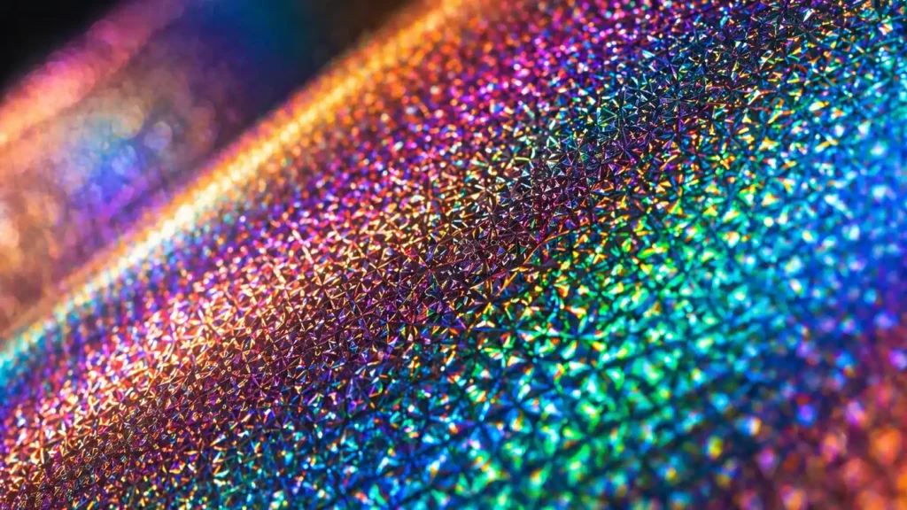 holographic foil surface shine science