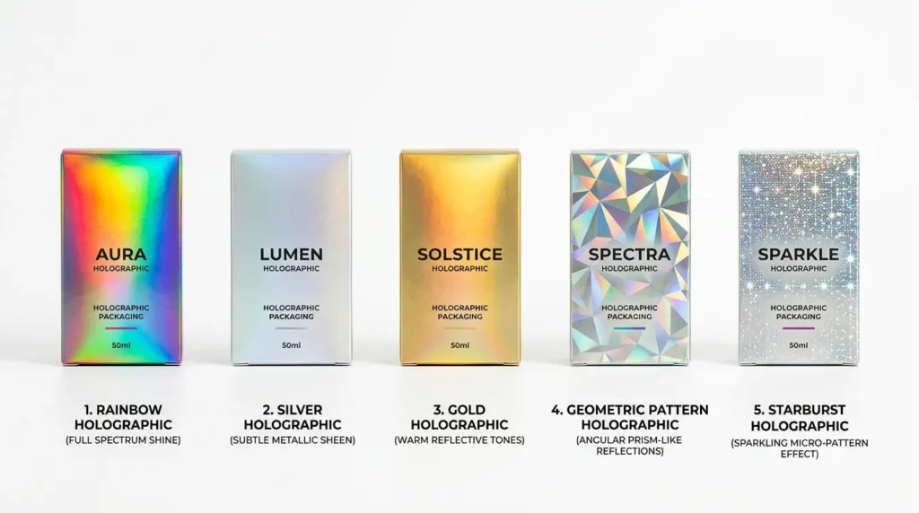 Holographic foil pattern type