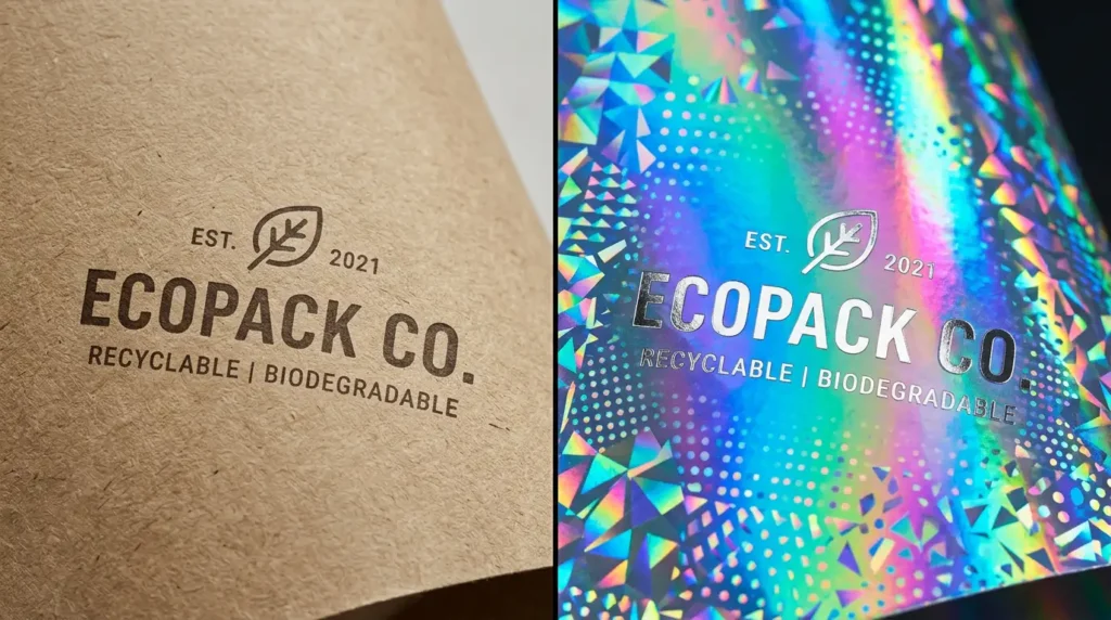kraft vs holographic stock texture