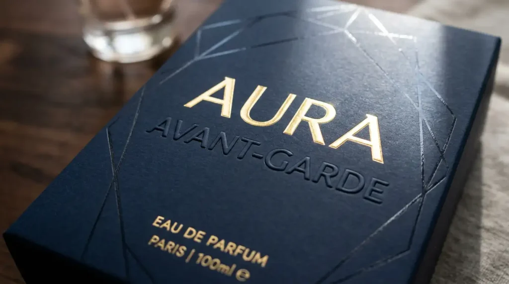 perfume packaging foil and embossing finish