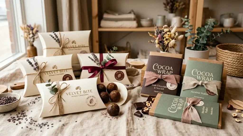 pillow and sleeve chocolate boxes