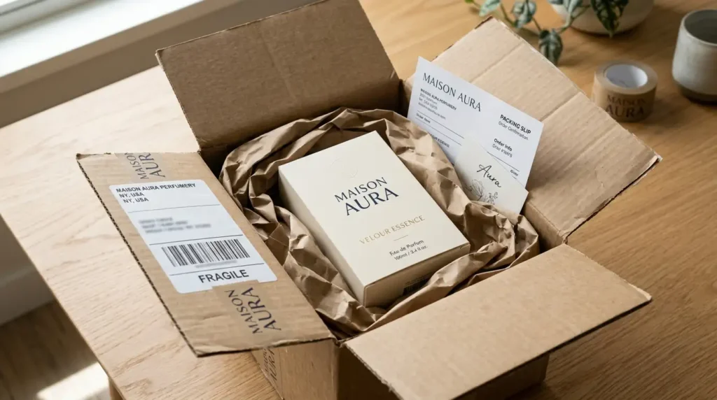 ship ready perfume packaging