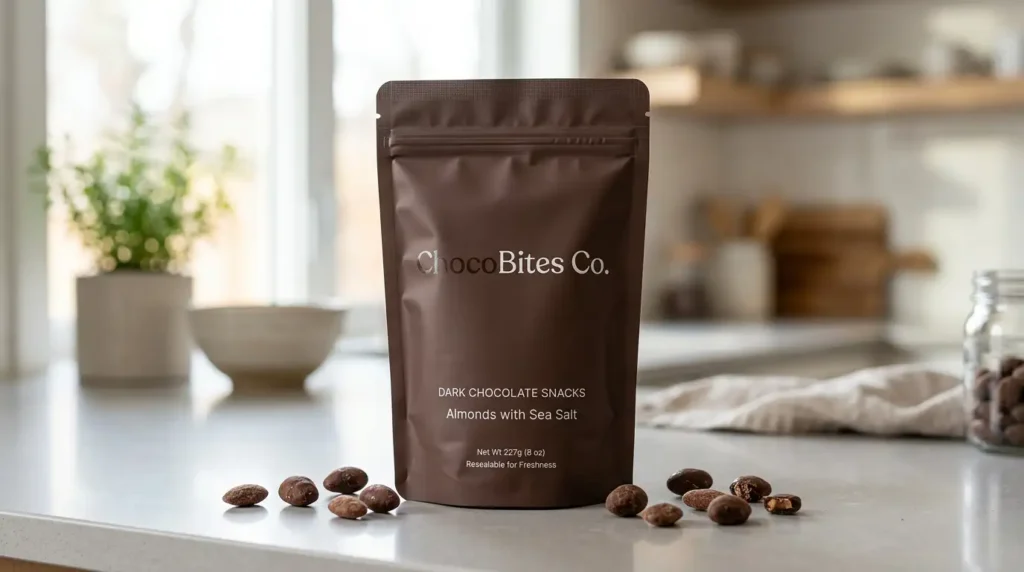 stand up pouch for chocolates